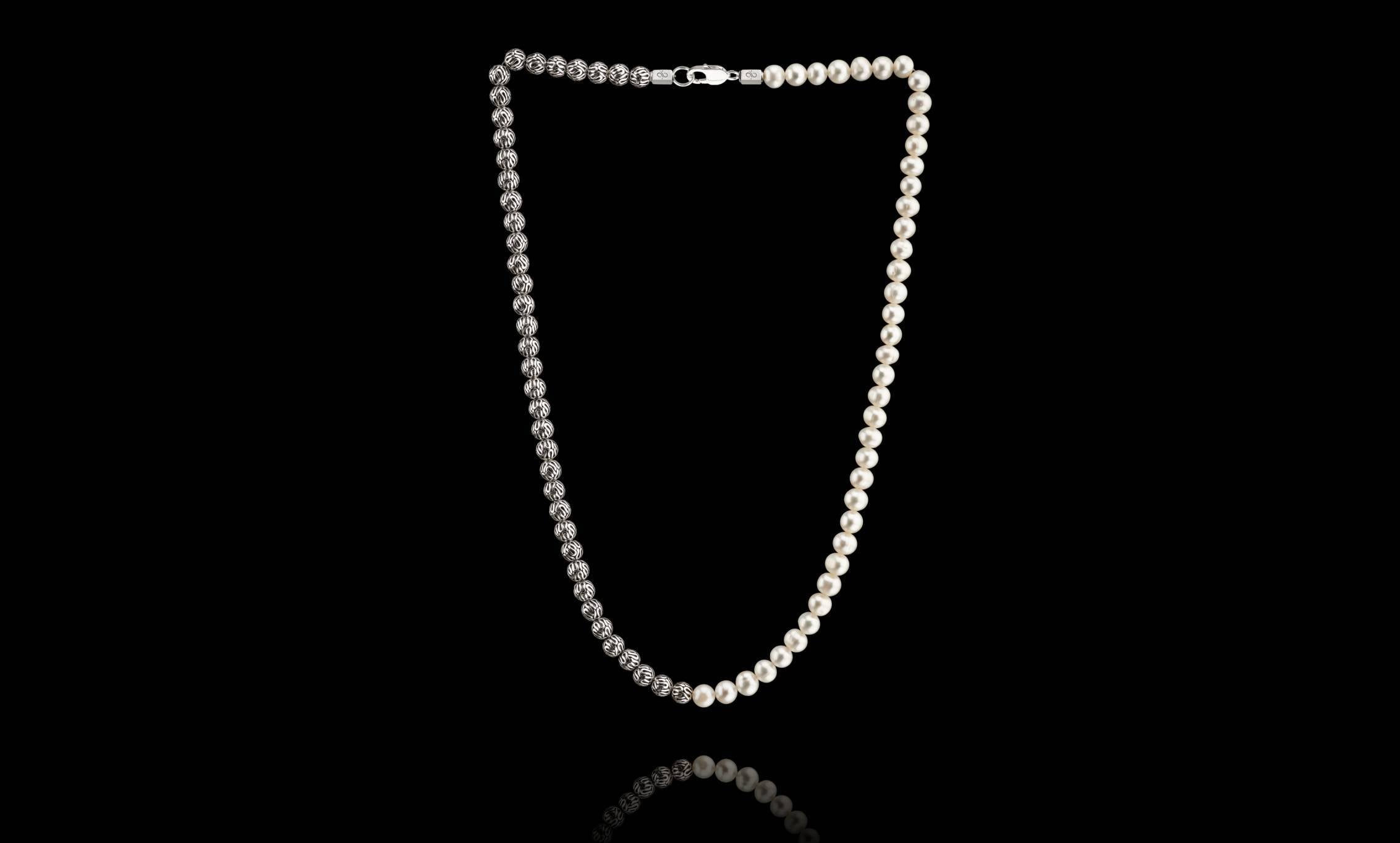 Pearl - Silver Necklace V (7mm)