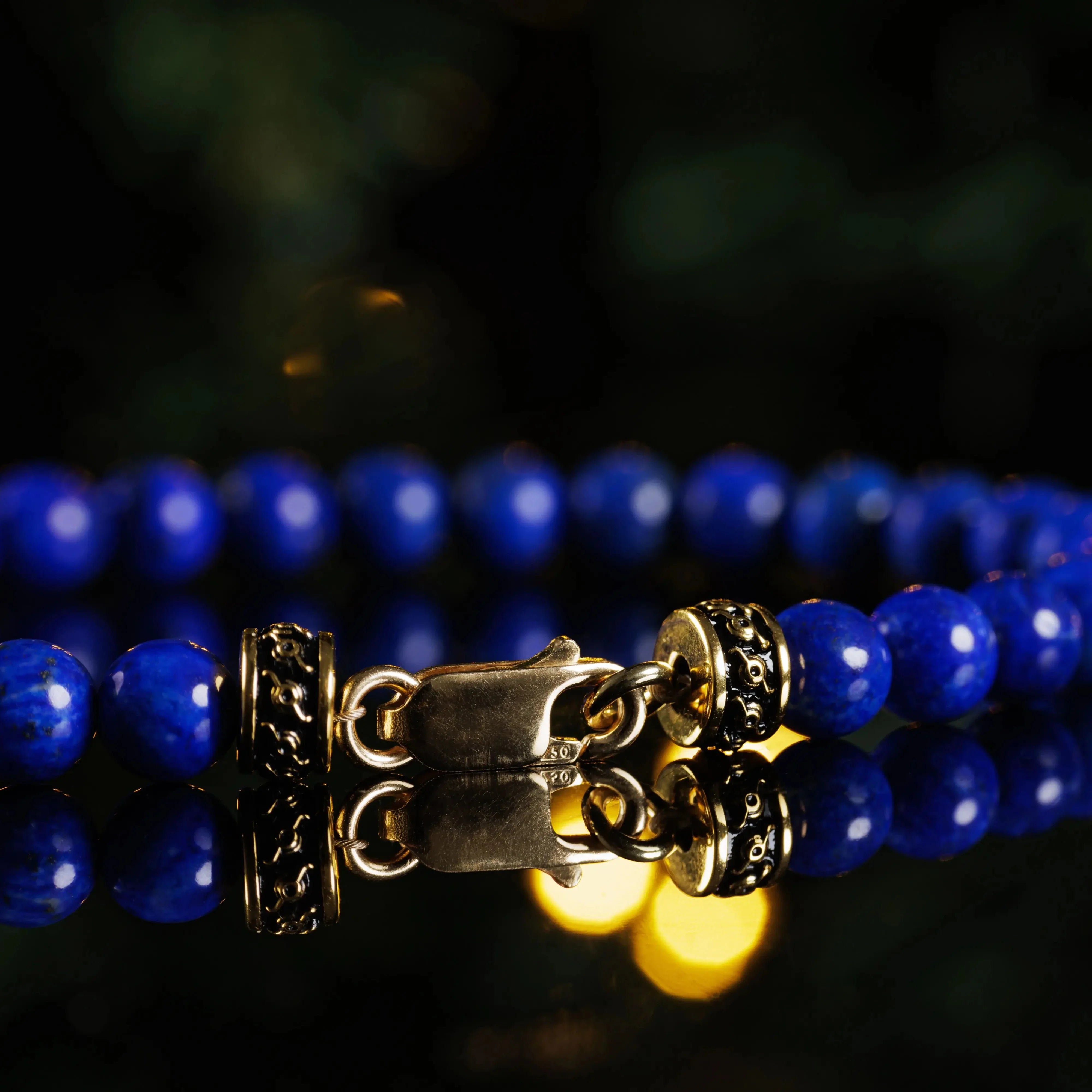 Lapis Lazuli Gold Bracelet I (6mm)